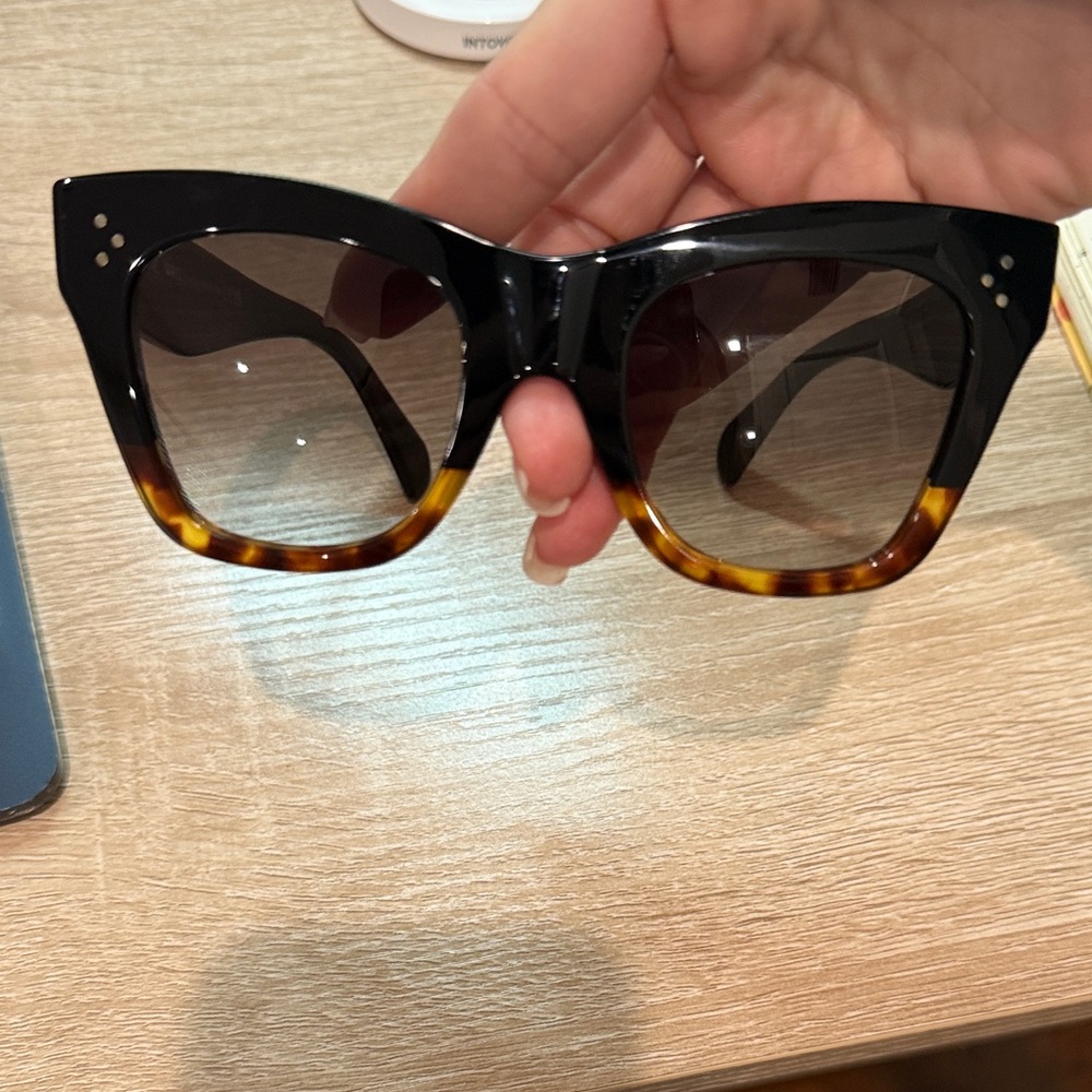 Celine Black and Tortoise Sunglasses